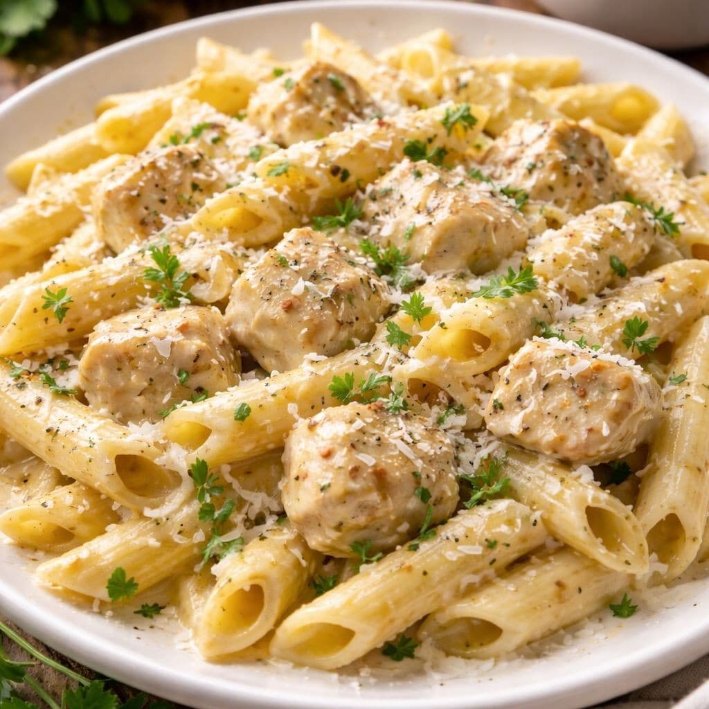Tavuklu Penne Alfredo