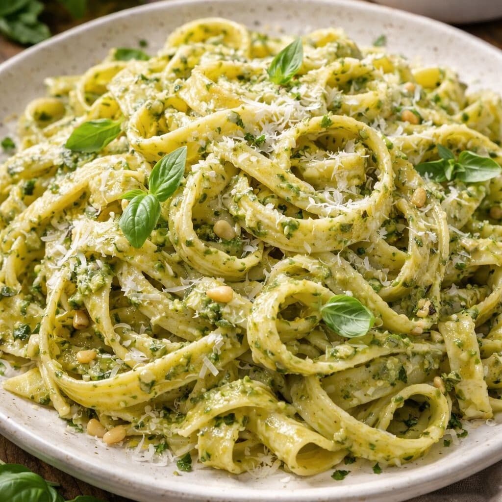 Pesto Soslu Fettuccine
